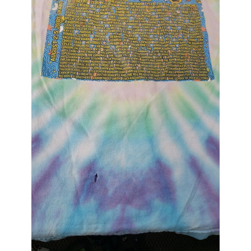Lollapalooza 2018 T Shirt Men's Sz Med Tye Dye Music Festival Chicago *Read Des - Picture 13 of 16